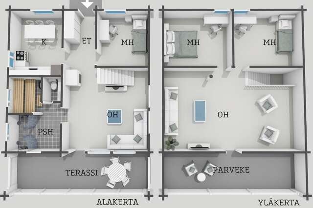 Шале Villa Lumi 10 henkilölle 112m², Himos Länsihuippu Йямся-27