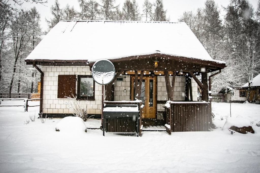 Лоджи Ranczo w lesie, jacuzzi w ogrodzie Ożarów