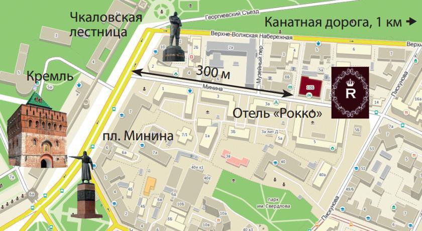 Карта гостиниц нижнего новгорода