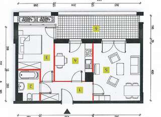 Апартаменты CCH Elephant Apartments Познань Апартаменты с 1 спальней-10